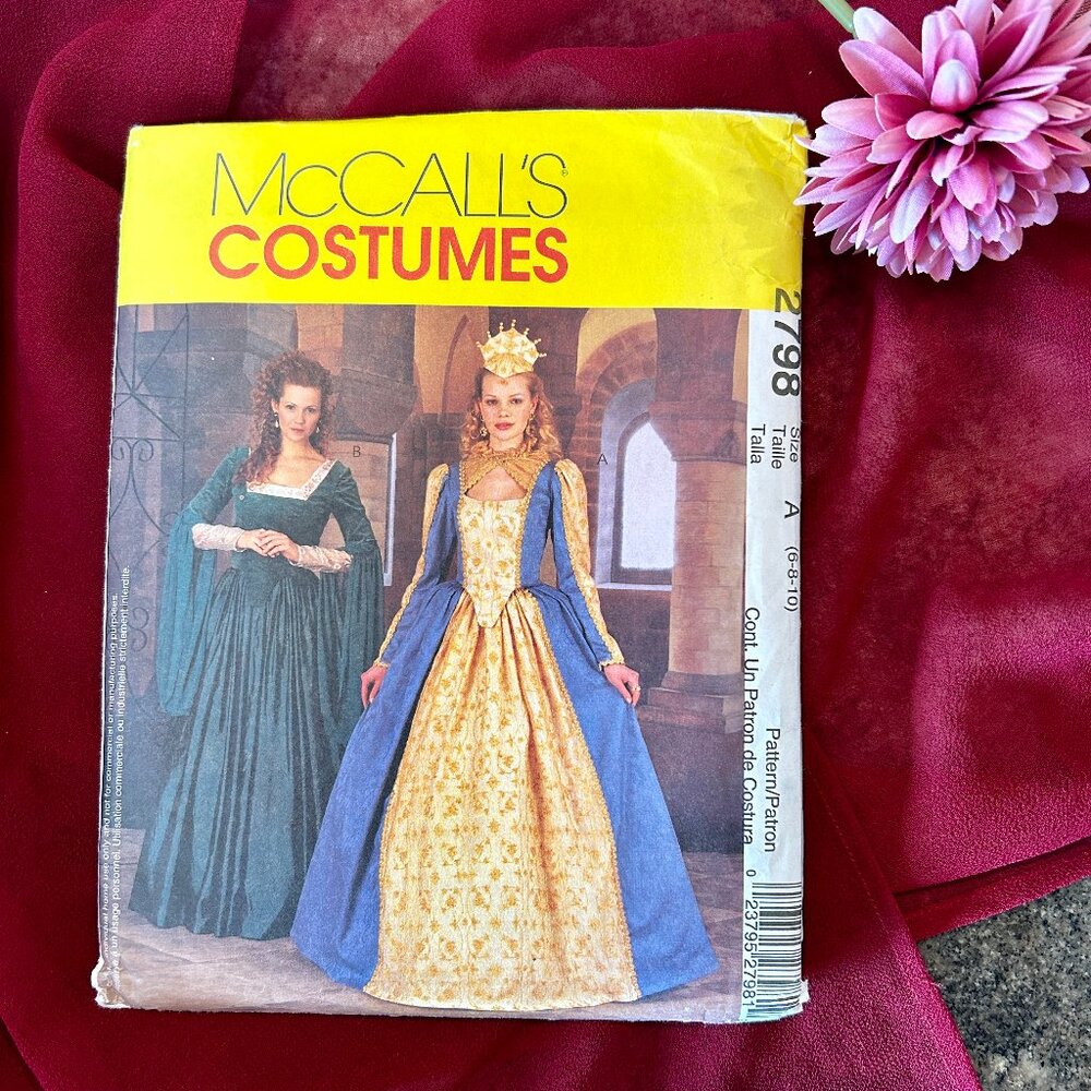 McCall's Pattern 2798 Misses' Elizabethan Princess Medieval Costume 14, 16, 18 U